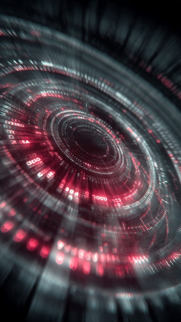 Ruby-black gradient with looping login icons representing product-led growth flywheel.